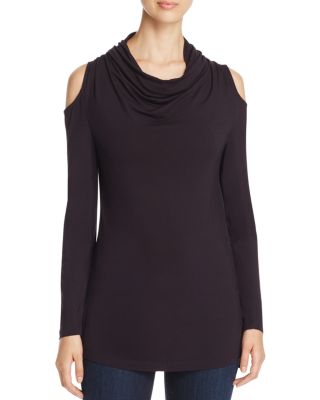 Love Scarlett Cowl Neck Cold Shoulder Top