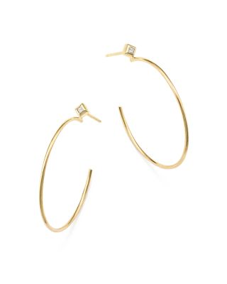 Zoë Chicco 14K Yellow Gold Hoop Earrings with Diamonds