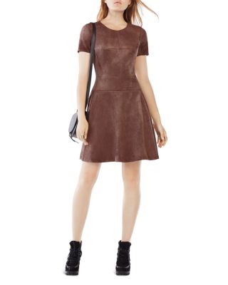 BCBGMAXAZRIA Darra Faux Suede Dress