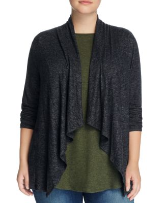 B Collection by Bobeau Curvy Ami Drape Front Cardigan