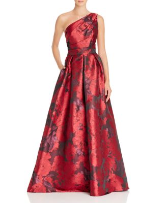 Carmen Marc Valvo One Shoulder Gown