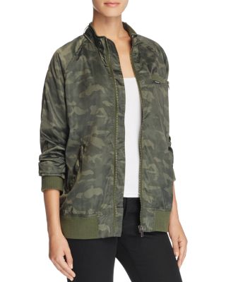 Members Only Satin Camo Boyfriend Bomber Jacket