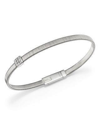 Marco Bicego 18K White Gold Masai Single Station Diamond Bracelet 