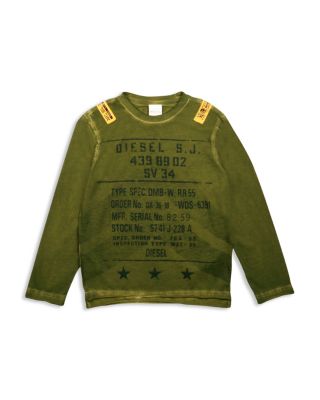 Diesel Boys' Military Motif Tee - Sizes 4-16