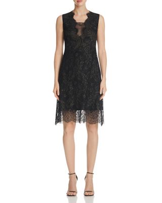 Elie Tahari Anne Metallic Lace Dress