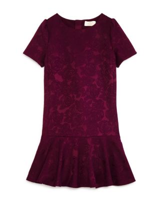 kate spade new york Girls' Drop Waist Rose Print Dress - Sizes 7-14