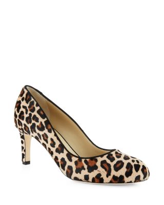 HOBBS LONDON Sophia Leopard Calf Hair Court Pumps