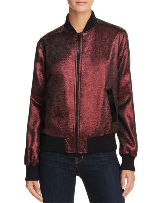 Cinq à Sept Venus Lamé Bomber Jacket