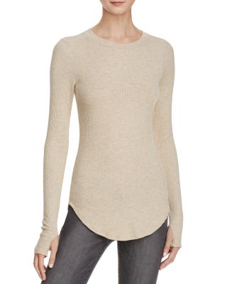 LNA Sloane Ribbed Long Sleeve Top