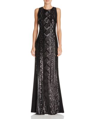 Adrianna Papell Sequin Front Gown