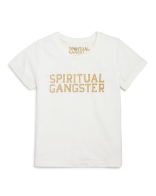 Spiritual Gangster Girls' Glitter Logo Tee - Sizes 2-8