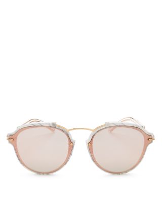 Dior Eclat Mirrored Round Sunglasses, 60mm