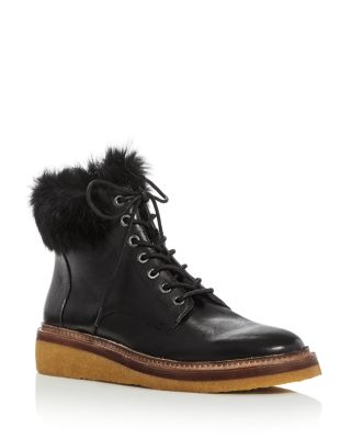 Pour La Victoire Jett Lerather & Rabbit Fur Hiker Booties