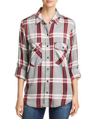 Sanctuary Plaid Boyfriend Shirt