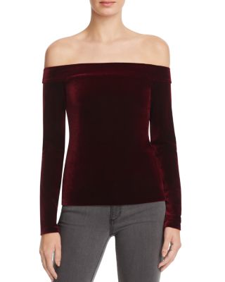 Bailey 44 Veronica Off-The-Shoulder Velvet Top