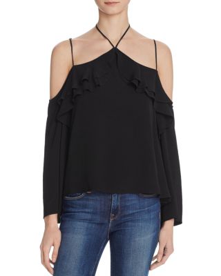 ASTR Marilyn Cold Shoulder Halter Top