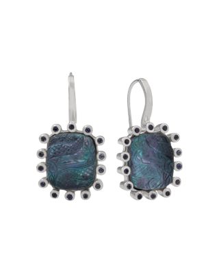 Stephen Dweck Etched Flower Drop Earrings