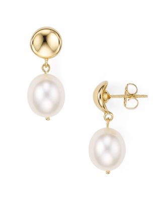 Nancy B Cultured Freshwater Pearl Drop Earrings