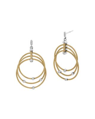 ALOR Yellow Cable Drop Earrings