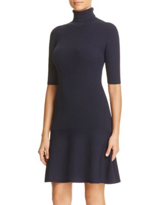 MICHAEL Michael Kors Turtleneck Flared Sweater Dress