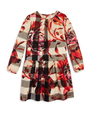 Burberry Girls' Tais Floral Check Dress - Sizes 4-14