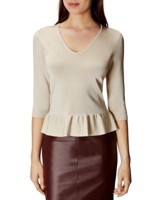 KAREN MILLEN Flounced-Hem Top