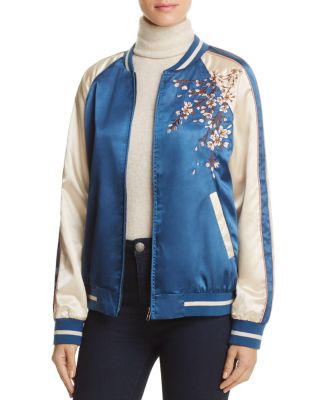 Cotton Candy LA Embroidered Bomber Jacket