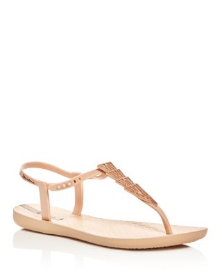 Ipanema Deco Metallic Motif T-Strap Sandals