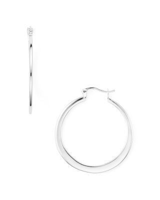 Argento Vivo Medium Hoop Drop Earrings