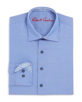 Robert Graham Boys' Dot Print Dress Shirt - Sizes S-XL