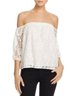 Ella Moss Lace Off-The-Shoulder Top