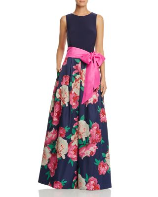 Eliza J Floral-Skirt Gown