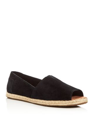 TOMS Alpargata Open Toe Espadrille Flats