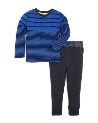 Splendid Boys' Woven Trim Striped Tee & French Terry Jogger Set - Sizes 2-7