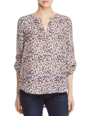 Daniel Rainn High Low Floral Print Blouse