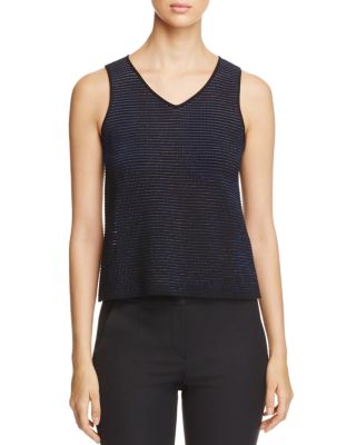 Armani Collezioni Metallic Stitched Top