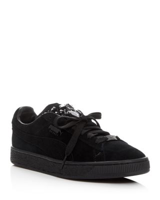 PUMA Basket Jewelled Lace Up Sneakers