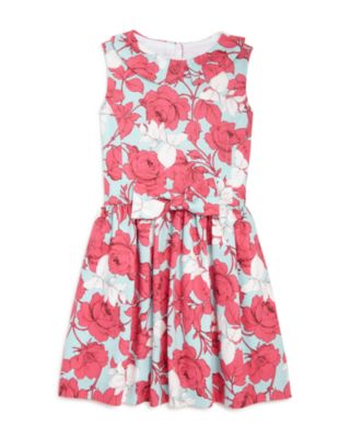 Pippa & Julie Girls' Rose Print Dress - Sizes 2T-6X