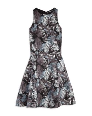 Miss Behave Girls' Fern Print Double Cutout Dress - Sizes 8-16