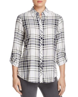 Foxcroft Addison Plaid Button Down Shirt