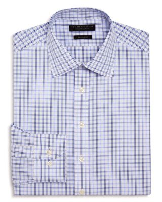 The Men's Store at Bloomingdale's Medium Double Check Regular Fit Dress Shirt - 100% Exclusive