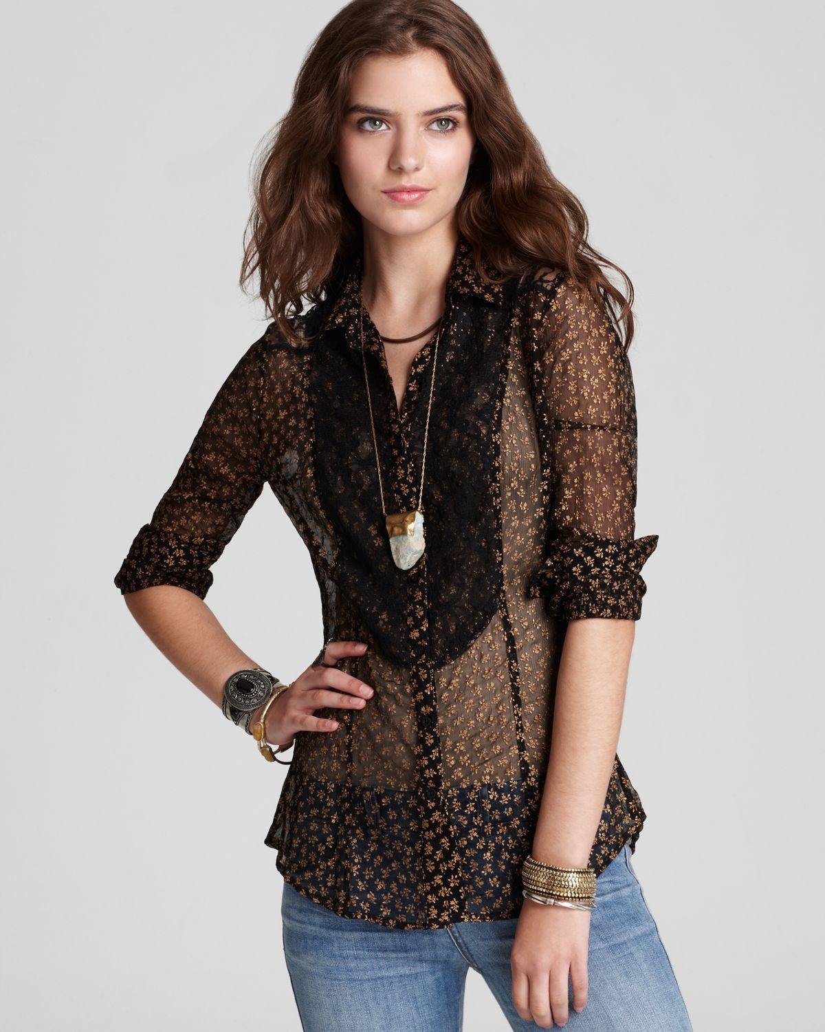 Free People Through and Through Top in Black | REVOLVE