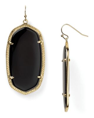 Kendra Scott Danielle - Large Oval Statement Earrings In Black Onyx