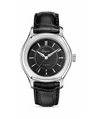 Salvatore Ferragamo Salvatore Ferragamo Lungarno Black Dial Automatic Watch, 44mm