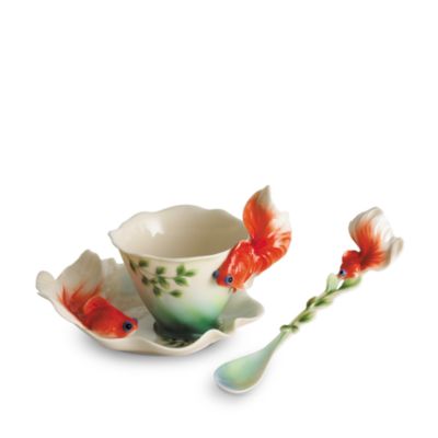 Franz Collection Franz Collection Goldfish Cup & Saucer with Spoon