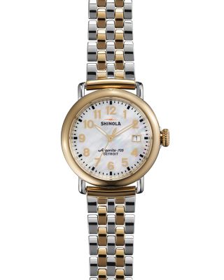 Shinola The Runwell Two Tone Mother of Pearl Dial Watch, 36mm