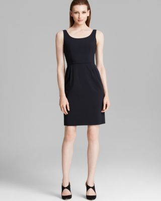 Armani Collezioni Midnight Tank Dress With Seamed Waist, Navy