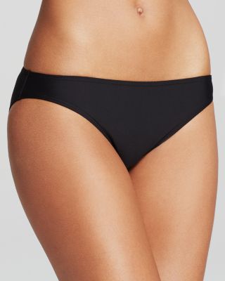 Vince Camuto Biscayne Bay Illusion Classic Bikini Bottom In Ebony