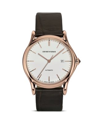 Emporio Armani Swiss Made Rose Gold Ion Plated Watch, 42mm