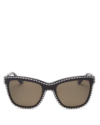 Moschino Retro Whip Stitch Cat Eye Sunglasses, 55mm